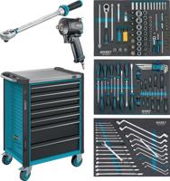 HAZET Gereedschapwagen - Assistent 179NX - assortiment 179NX-7/137 - 137-delig - Laden, ondiep: 5× 81 x 522 x 398 mm - Laden, diep: 2× 166 x 522 x 398 - thumbnail