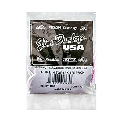 Dunlop 431R114 Tortex Triangle 1.14mm plectrum paars