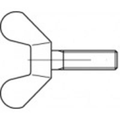 TOOLCRAFT TO-5447454 Vleugelschroef M4 10 mm DIN 316 Messing 100 stuk(s)