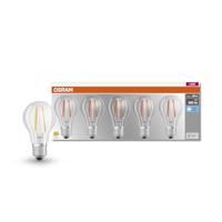 OSRAM HOMELIGHTING 4058075466517 LED-lamp Energielabel E (A - G) E27 Peer 7 W = 60 W Neutraalwit (Ø x l) 60 mm x 105 mm 5 stuk(s) - thumbnail