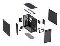ASUS prime ap303 - mesh panel midi tower behuizing (zwart | 2x usb-a | 1x usb-c) - thumbnail