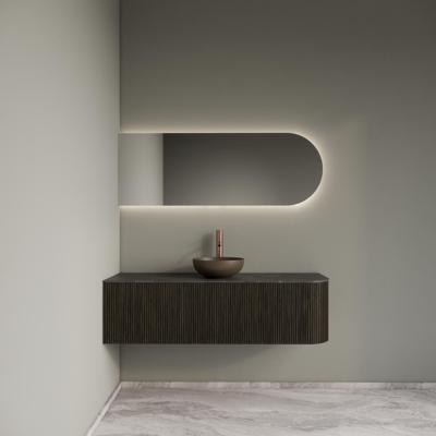 Badkamermeubelset Gliss Design Alluro 140 cm Links Charcoal