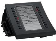 Snom D3 uitbreidingsmodule voor D3xx telefoons, hoge resolutie display met achtergrondverlichting, 18 programmeerbare zelf-labeling en LED-knoppen, plug and play, USB, Zwart, 00004327 - thumbnail