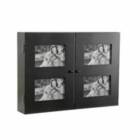 Sleutelkastje Versa Zwart Hout (8,5 x 33 x 46 cm) - thumbnail