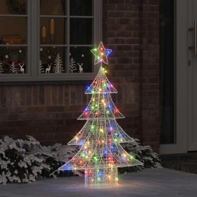 VidaXL Kerstboom met 100 led multikleur 120 cm acryl