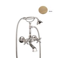 Badset Sanimex Giulini Opbouw Kruisgreep HoH 15 cm Incl. Handdouche Brons Sanimex - thumbnail