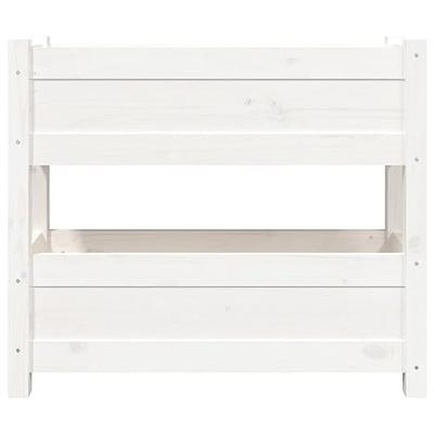 VidaXL Plantenbak 77x25x66 cm massief grenenhout wit VidaXL Plantenbak 77x25x66 cm massief grenenhout wit
