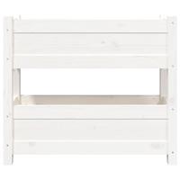 Plantenbak 77x25x66 cm massief grenenhout wit - thumbnail