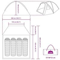 Tent met dak Groen Medium Polyester en glasvezel - thumbnail