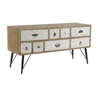 Tv-meubel DKD Home Decor 120 x 40 x 61 cm Spar Natuurlijk Metaal Wit - thumbnail