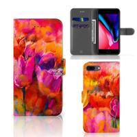 Hoesje Apple iPhone 7 Plus | 8 Plus Tulips | Portemonnee hoesje - thumbnail