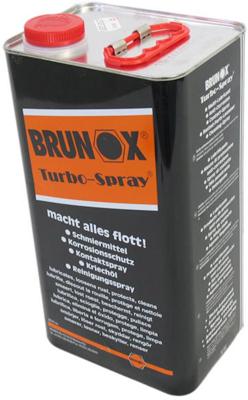 Brunox turbo spray 5 liter aluminium zwart/rood