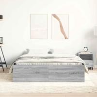 Bedframe grijs sonoma eikenkleurig 140x190 cm - thumbnail