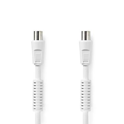 Coaxkabel 100 dB | IEC (Coax) Male - IEC (Coax) Female | 2,0 m | Wit