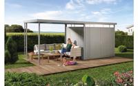 Biohort Highline H4 metalen tuinhuis 275x275x222 cm met enkele deur- Plat dak- Metaal- Biohort - thumbnail