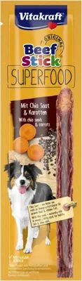 Vitakraft Beefstick Superfood wortel met chiazaad hondensnack (25 g) 5 verpakkingen