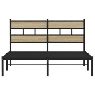 Bedframe zonder matras metaal sonoma eikenkleurig 140x190 cm Bedframe zonder matras metaal sonoma eikenkleurig 140x190 cm