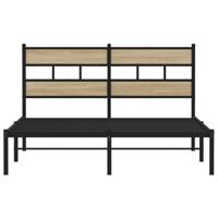 Bedframe zonder matras metaal sonoma eikenkleurig 140x190 cm - thumbnail