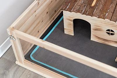 TRIXIE FLEECE DEKEN UITLOOPRUIMTES EN KNAAGDIERKOOI GRIJS / TURQUOISE 140X100 CM
