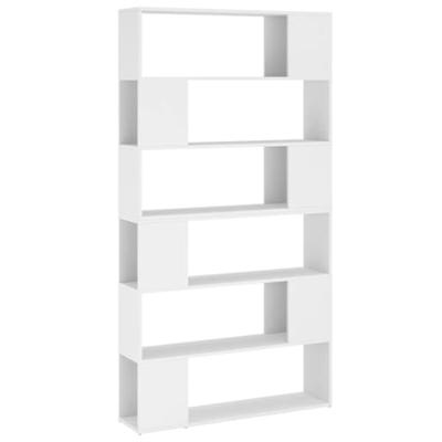 Boekenkast/kamerscherm 100x24x188 cm wit