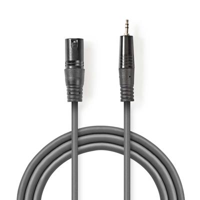 Nedis Gebalanceerde Audiokabel | XLR 3-Pins Male naar 3,5 mm Male | 3 m | 1 stuks - COTH15300GY30 COTH15300GY30 Nedis Gebalanceerde Audiokabel | XLR 3-Pins Male naar 3,5 mm Male | 3 m | 1 stuks - COTH15300GY30 COTH15300GY30