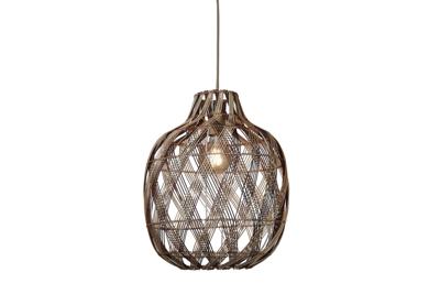 GOOD&MOJO Hanglamp 'Mendoza' Bamboe, 40cm, kleur Naturel/Burgundy GOOD&MOJO Hanglamp 'Mendoza' Bamboe, 40cm, kleur Naturel/Burgundy