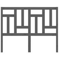 Hoofdbord 125,5x4x100 cm massief grenenhout grijs - thumbnail