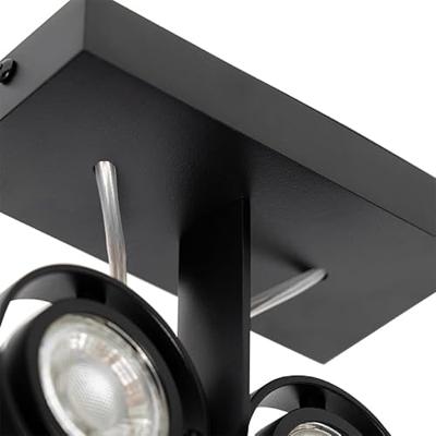 QAZQA Moderne spot zwart 2-lichts - Master 50