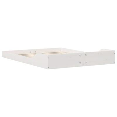 Bedframe Wit 140 x 190 cm Massief grenenhout