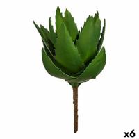 Decoratieve plant Aloë Vera 13 x 24,5 x 14 cm Groen Plastic (6 Stuks) - thumbnail