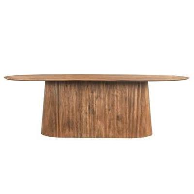 Sohome Ovale Eettafel 'Olav' Mangohout, 300 x 110cm, kleur Bruin