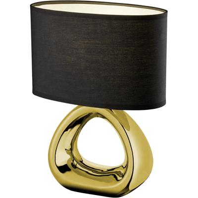 Elegante LED Tafellamp met E27 Fitting - Mat Goud Keramiek - Rond Design