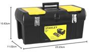 STANLEY 1-92-067 Werkzeugbox Millenium Kunst. 610x270x284mm Metallverschluss Gereedschapsbox Zwart, Geel - thumbnail