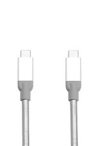 Verbatim Roestvrij stalen sync- & oplaadkabel - USB-C 3.1 naar USB-C 3.1, 30 cm, Sync + Charge, silver