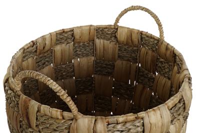 Mandenset Home ESPRIT Natuurlijk Zeegras Natuurlijke Vezel Boho 43 x 43 x 39 cm (2 Onderdelen) - thumbnail