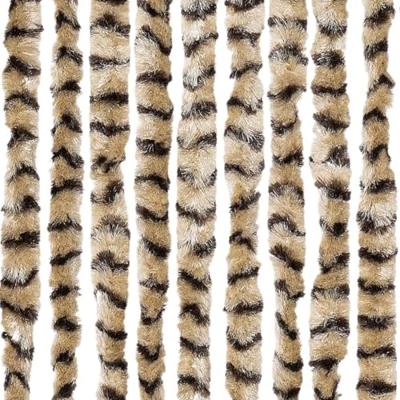 VidaXL Vliegengordijn 100x200 cm chenille beige en bruin