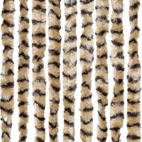 VidaXL Vliegengordijn 100x200 cm chenille beige en bruin - thumbnail