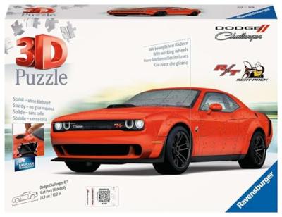 Ravensburger 3d puzzel dodge chall.r/t scat pack, 108st. Ravensburger 3d puzzel dodge chall.r/t scat pack, 108st.