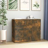 Dressoir 88x30x70 cm bewerkt hout gerookt eikenkleurig - thumbnail