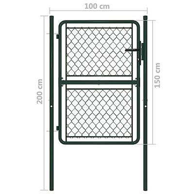 Poort 100x150 cm staal groen