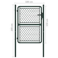 Poort 100x150 cm staal groen - thumbnail