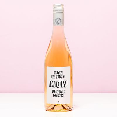 Wijnfles Mom is wow upside down - Rosé (Blush Rosé) Wijnfles Mom is wow upside down - Rosé (Blush Rosé)