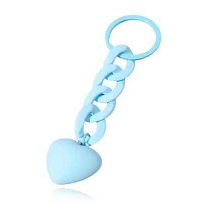 Sleutelhanger 4 grote Schakels & Hart - Blauw Sleutelhanger 4 grote Schakels & Hart - Blauw