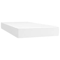 Pocketveringmatras medium 90x200x20 cm kunstleer wit - thumbnail