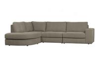 vtwonen Hoekbank 'Family' Links, Woven, kleur Warm Grijs - thumbnail