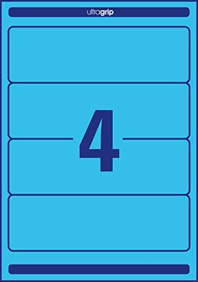 Rugetiket avery breed 61x192mm zelfklevend blauw