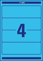 Rugetiket Avery breed 61x192mm zelfklevend blauw - thumbnail