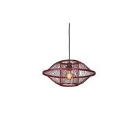 GOOD&MOJO Hanglamp 'Maui' Bamboe, 50cm, kleur Burgundy - thumbnail