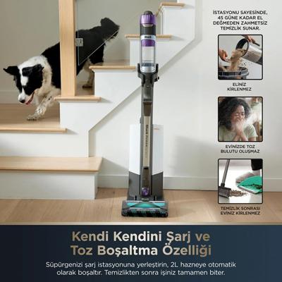 Shark Power Detect IP3251EUT Steelstofzuiger - Zelfledigende basis - 2L - 70 min batterijduur