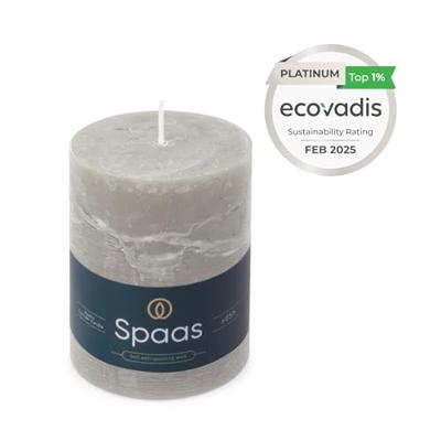 Kaars rustiek 80/110 mm lichtgrijs Spaas - Spaas Kaars rustiek 80/110 mm lichtgrijs Spaas - Spaas